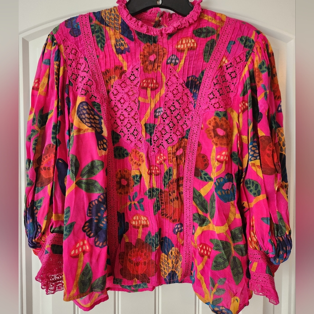 Farm Rio Sweet Forest Blouse NWT